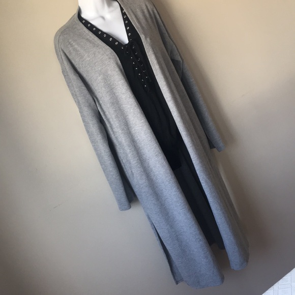 Forever 21 Long Gray Cardigan - Picture 2 of 6